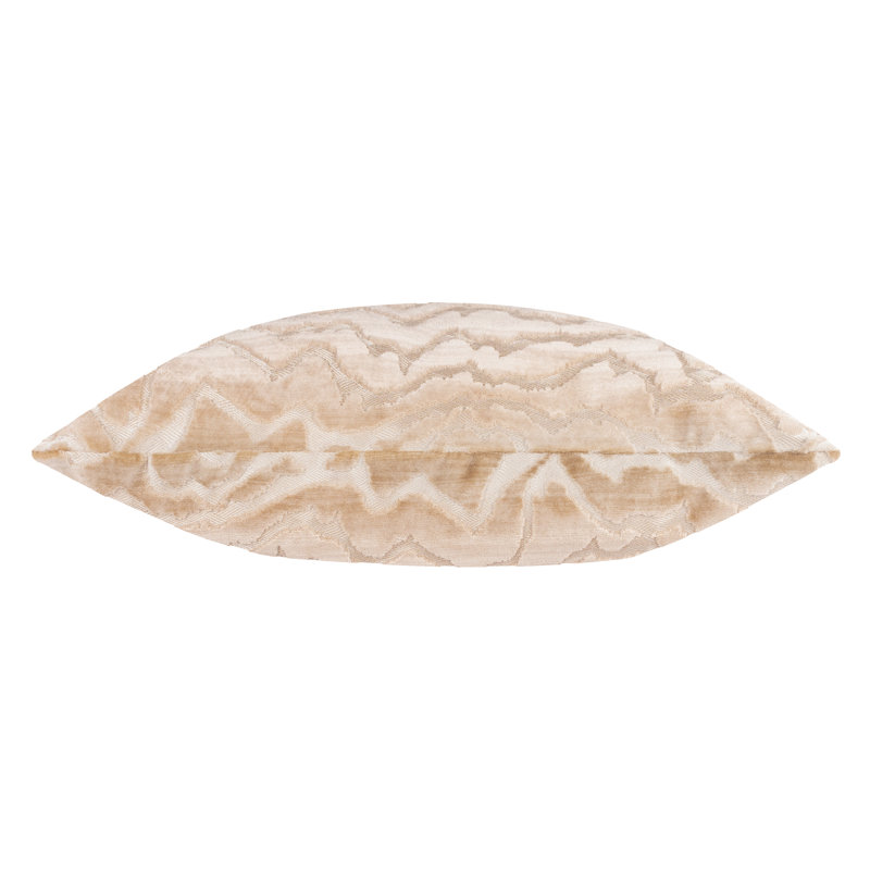 Tierra Abstract Square Cushion, Feather, Beige Abstract