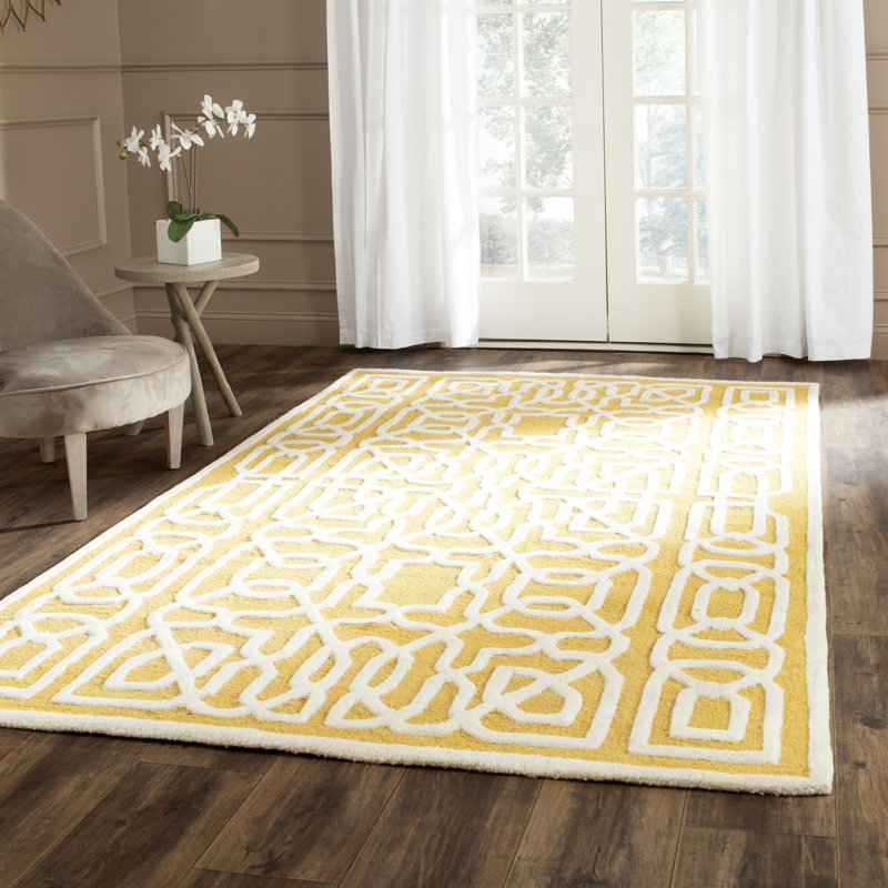 Cannen Hand Tufted Wool Geometric Rug, Rectangle 8' x 10'