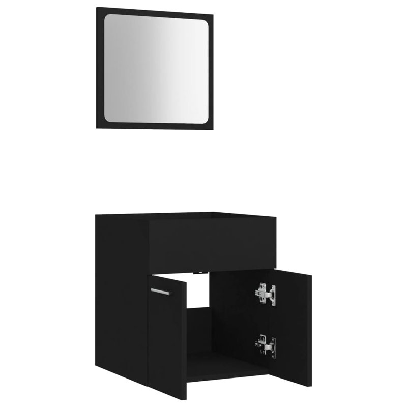 Ensemble de meuble pour salle de bain 2 pièces, Noir
