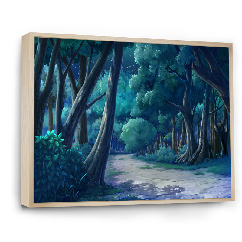 «Morning Light In The Forest II», reproduction sur toile, H 8 po x l 12 po x P 1 po, Cadre naturel flottant