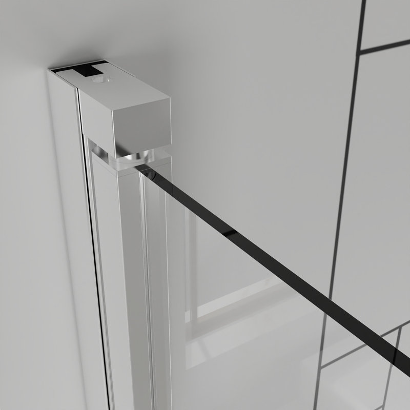 Pivot Shower Doors, 30" W X 72" H Frameless Bi-Fold Swing Shower Door,1/4" (6Mm) Clear Tempered Glass, Chrome Finish Hardware, Reversible Installation