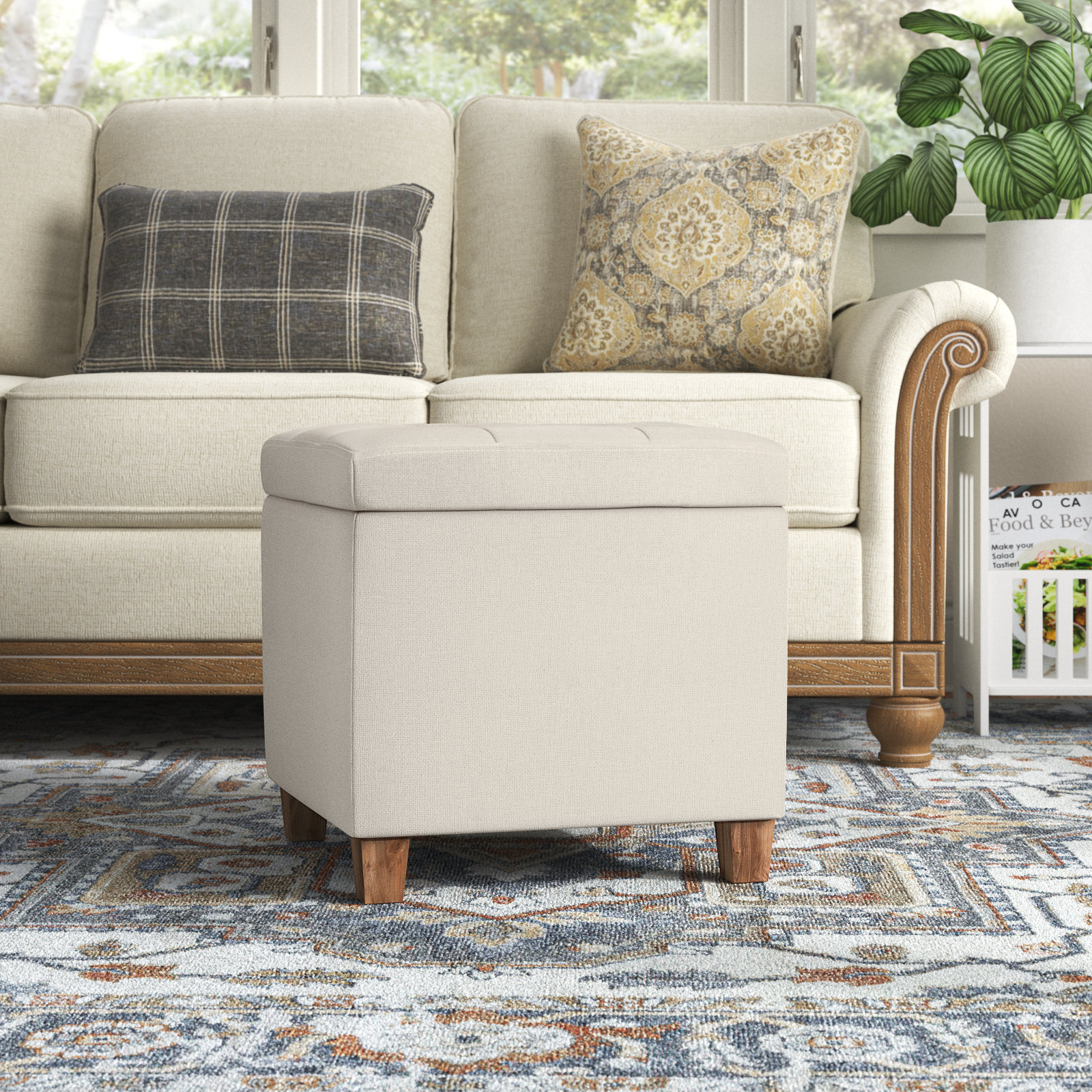 Bernadette tufted on sale storage ottoman