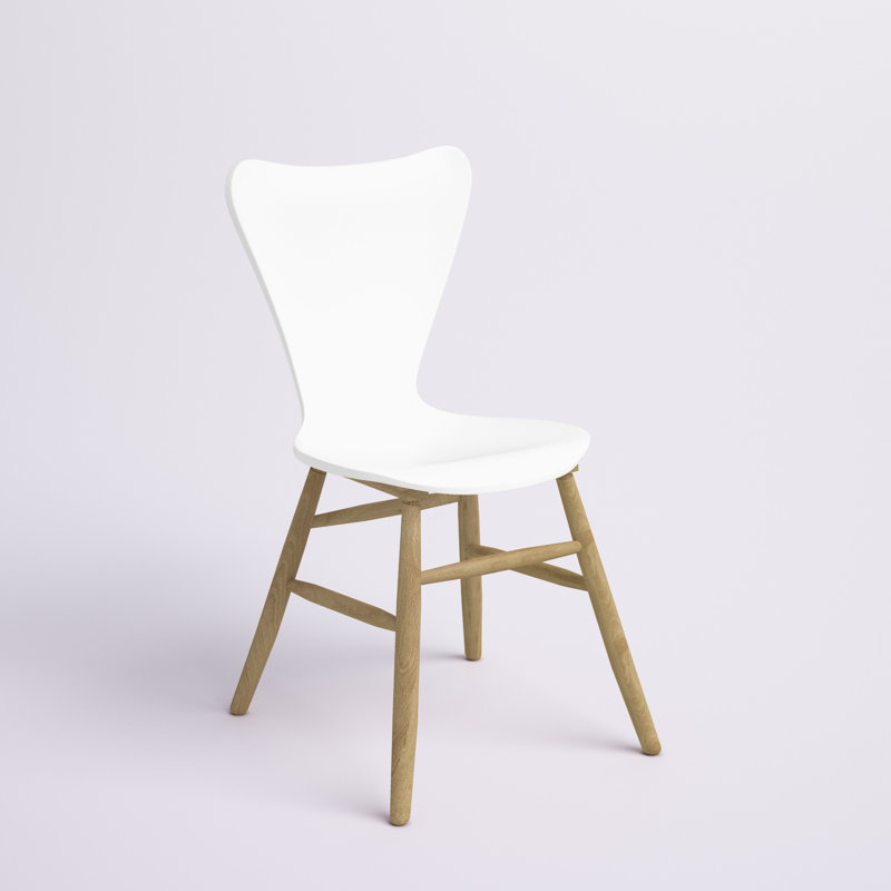 Cascade Wood Dining Chair - 20.5"l x 18.5"w x 33.5"h, White