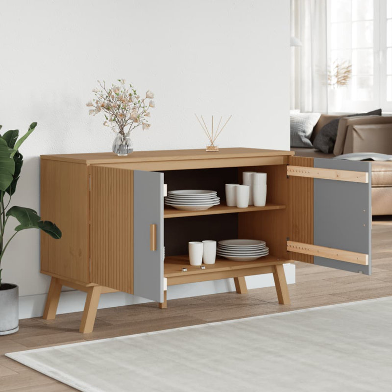 Joanna 114cm Sideboard, Grey/Brown