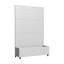 Lit de jardin en métal avec treillis et roues H 6 pi x l 4 pi - blanc-1503515745-1503515748