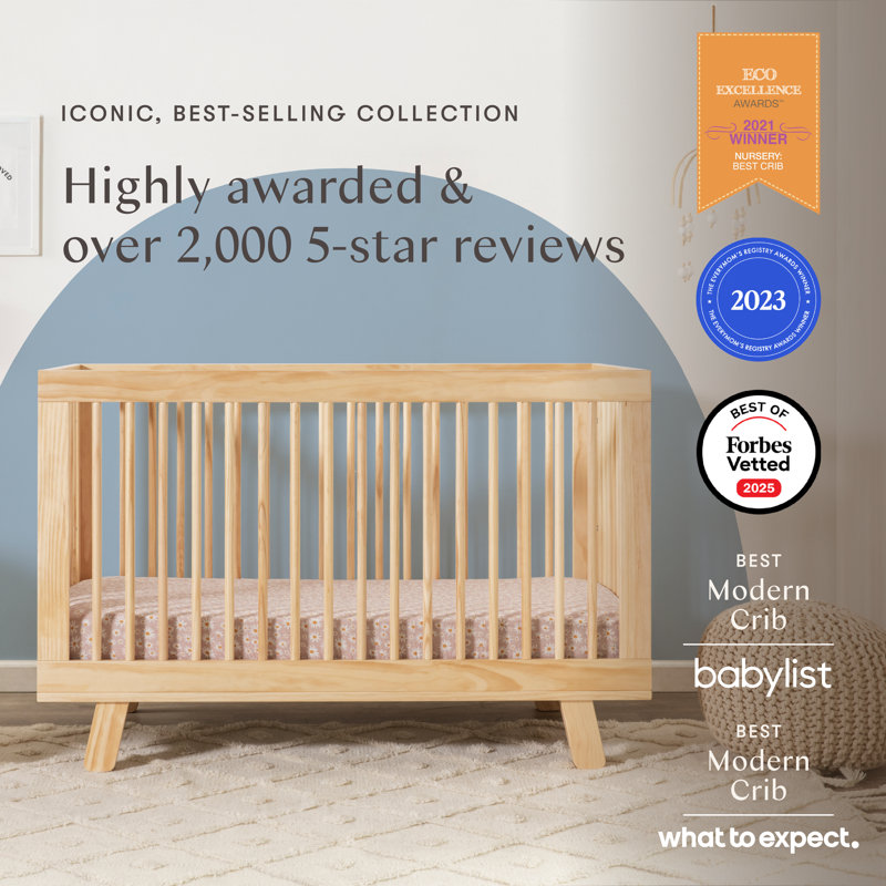 Hudson 3-in-1 Convertible Crib, Natural