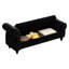 Banc de rangement de chambre à coucher en velours noir avec compartiments de chaise amovibles 64,5 po