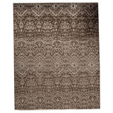 Hand Knotted Wool Southwestern Area Rug in Brown