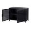 Azalia 35.5 in. W Iron and Glass Accent Storage Chest with 1 Interior Shelf
