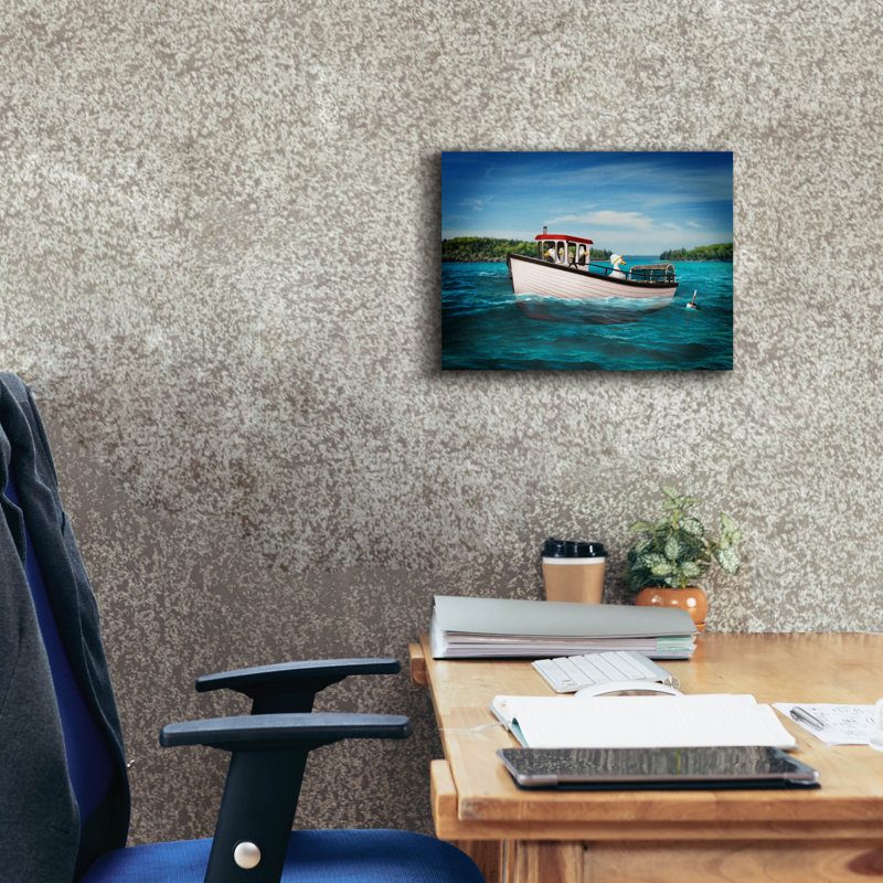 Toile épique Graffiti «Lobster Fishing» par John Hovenstine, 16 po x 12 po, H 12 po x l 16 po