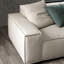 Coussin de canapé modulaire en cuir blanc