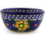 Polish Pottery 5 Inch Stoneware Bowl - Pansy Circle