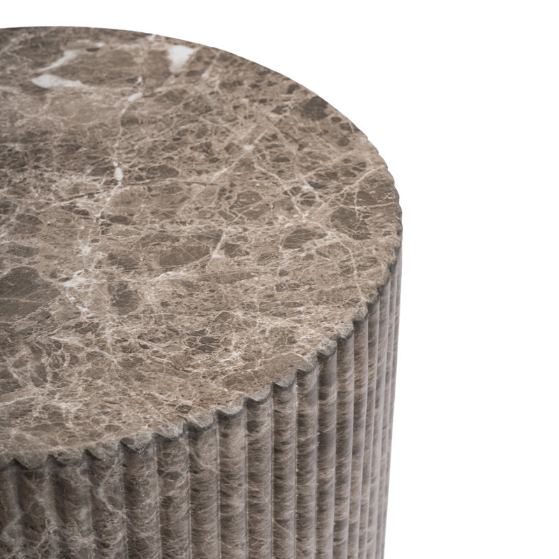 Table de bout en tabouret à motif de travertin Svante, Faux marbre empereur