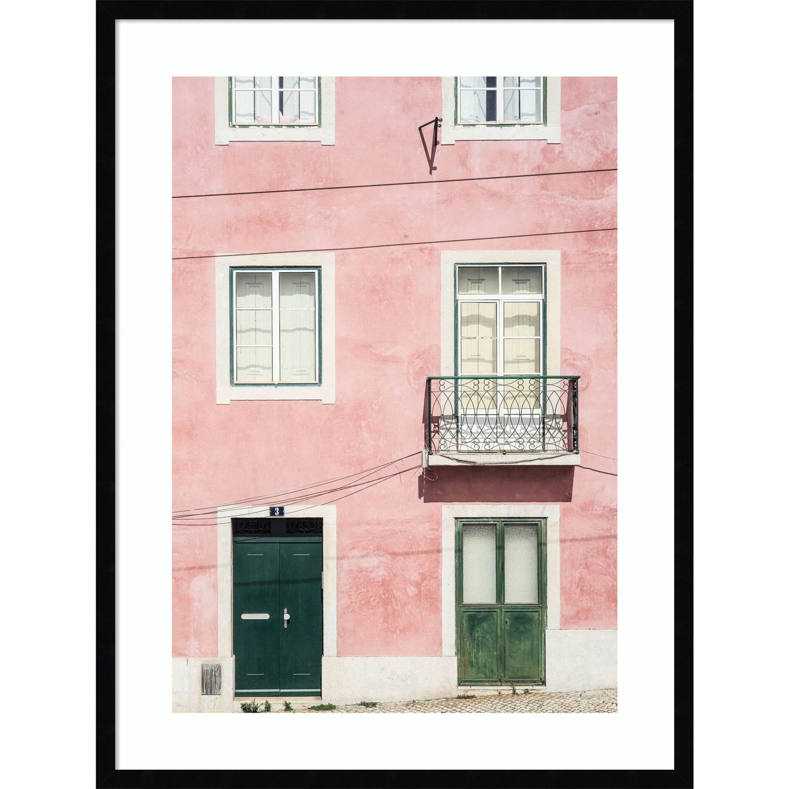 Daisey "Pink Parade" Print, Black, 33" H x 25" W