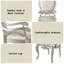 Chaise avec accoudoirs en tissu et champagne (ensemble de 2)