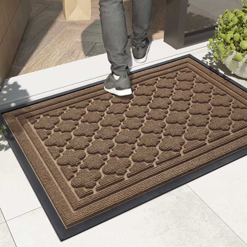 Ingelbert Personalizable Non-Slip Doormat, 47" W x 71" L, Brown