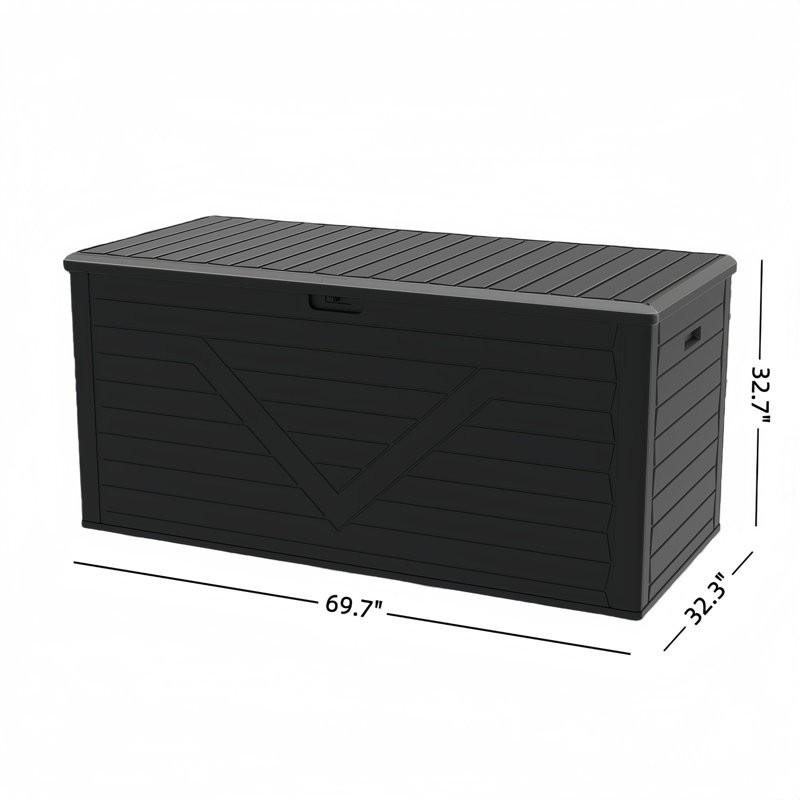 Decksplore 320 Gallons Water Resistant Resin Lockable Deck Box