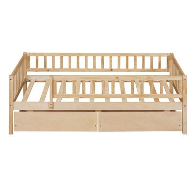 Twin Size Daybed Wood Bed With Two Drawers