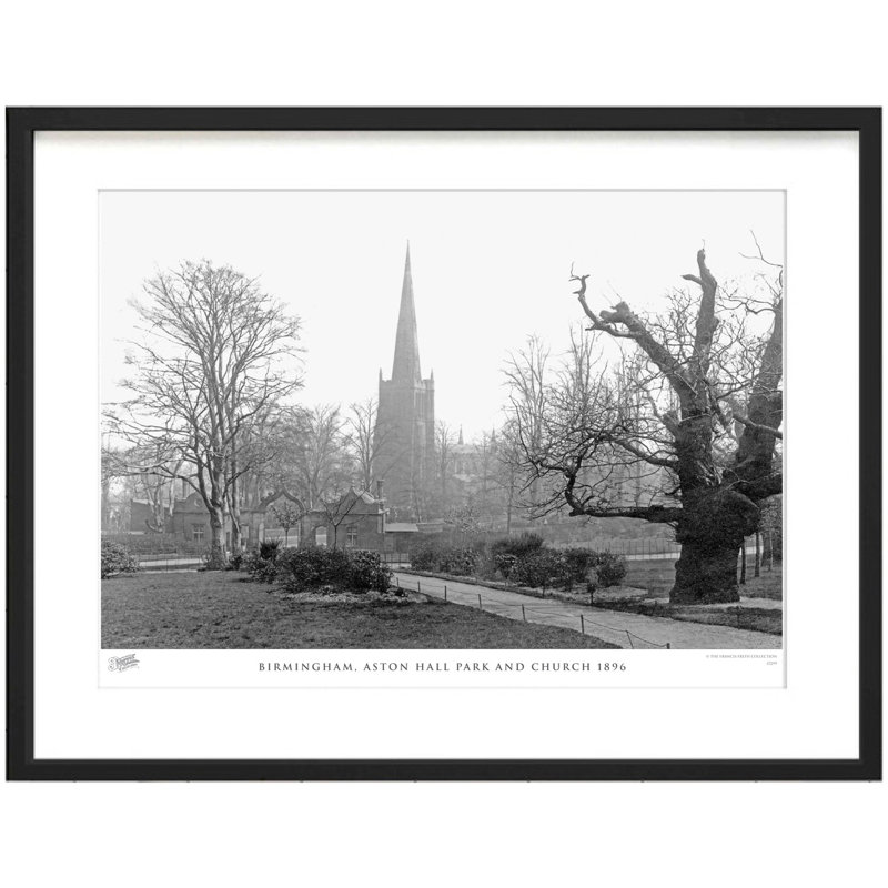 Birmingham, Aston Hall Park And Church 1896 - Single Picture Frame Print, 45cm H x 60cm W x 2.3cm D