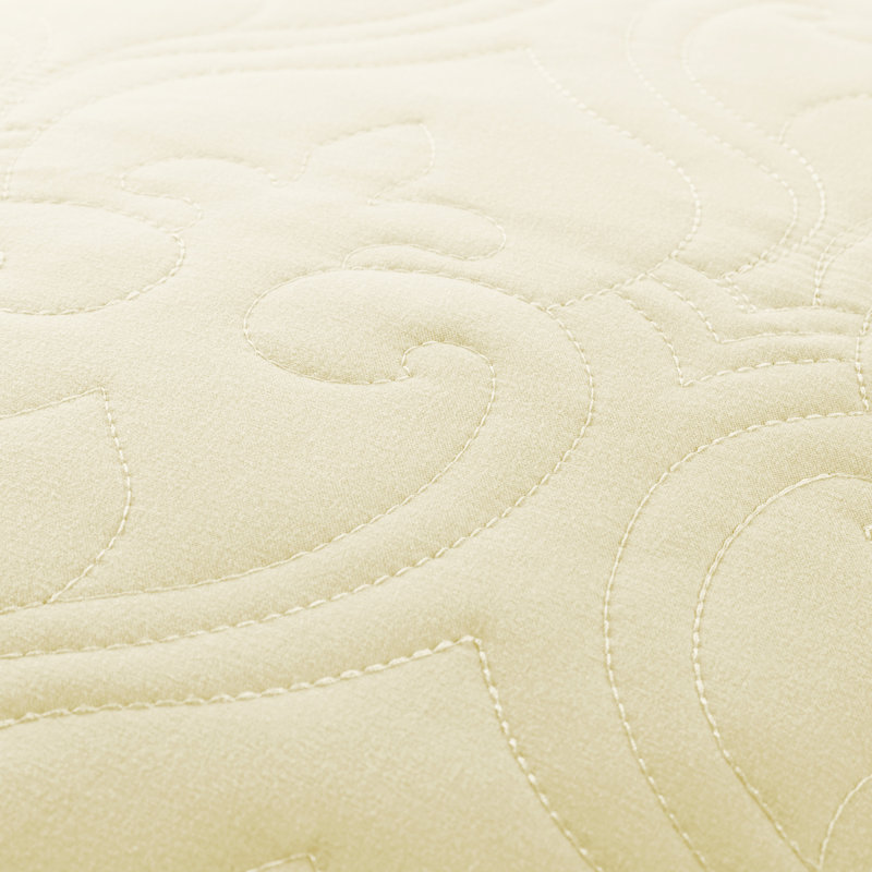 Yellow Twin Microfiber Quilted Coverlet Set