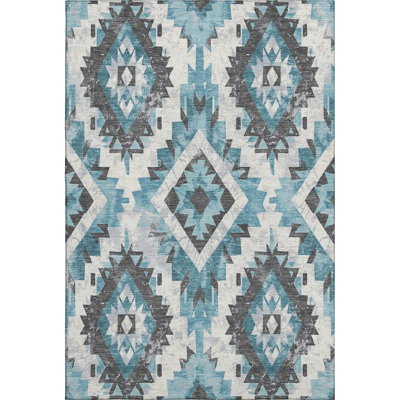Premium Machine Washable Medena AMF1878 Aztec Rug