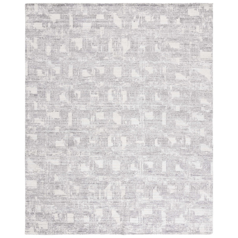 Tapis ivoire / gris Tibeta802, Rectangle 8 pi x 10 pi