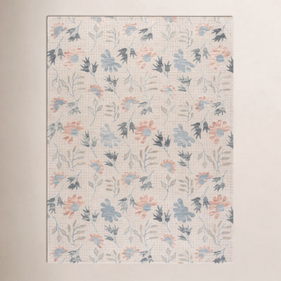 Hand-Tufted Wool Floral Rug