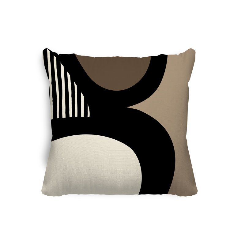 Lara Abstract Outdoor Reversible, Off White, 15" x 15"