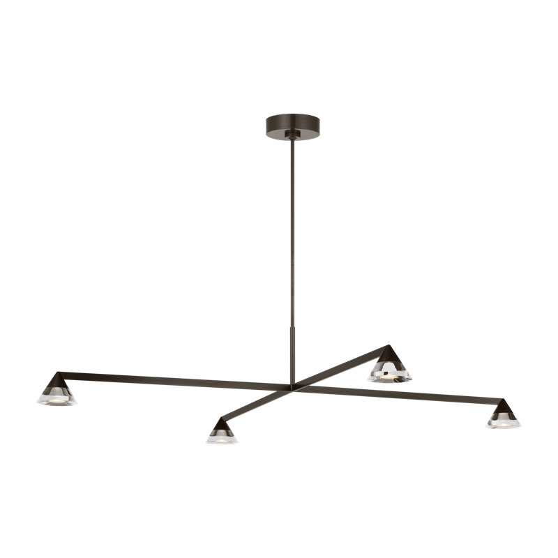 Midrand 4 - Light LED Chandelier, Bronze, 9.1" H x 52" W x 52" D