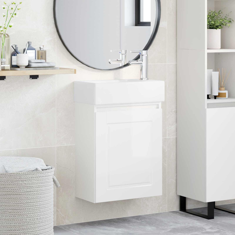 455 mm Bathroom Vanity, High Gloss White