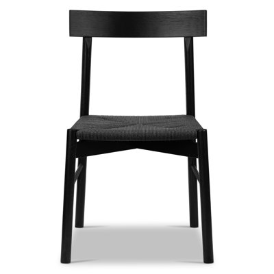 Hamm Solid Oak Dining Chair with Handwoven Rope Seat