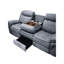 Two Tone Grey Velvet Recliner - Port & Table, 3 Seat, Soft And Fluffy, Strong Wood Metal Frame, Classy Tufting, Comfy With Reclining Option Built-in-944652902