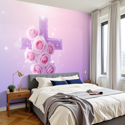 Papier peint adhésif auto-adhésif moderne l 96 po x H 69 po Pez and Stick pour chambre à coucher