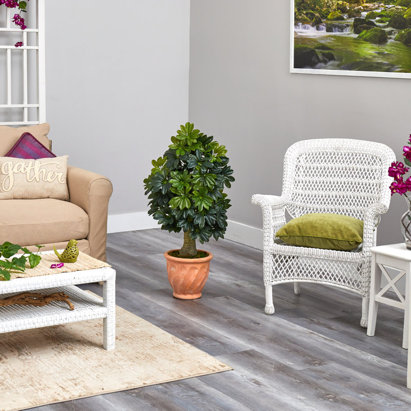 Nearly Natural 39" Schefflera Artificial Tree in Terra-Cotta Planter