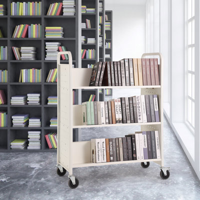 49.2'' H Book Cart with Wheels