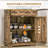 Rustic Brown Sideboard With Adjustable Shelf-1724924845