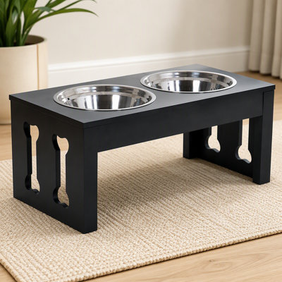 Gamelle en bois pour animaux de compagnie