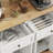 Kitchen Island on Wheels, Rolling Cart with Rubberwood Top, Spice Rack, Towel Rack and Drawers for Dining Room-456980981