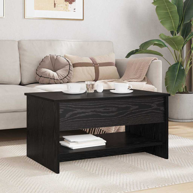 Coffee Table with Storage, Black