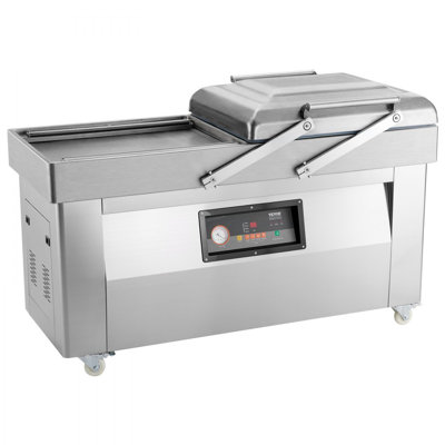 Scelleuse sous vide à chambre, puissance de scellage de 1200 W, machine à emballer sous vide pour les aliments mouillés, les viandes, les marinades et plus encore, taille compacte avec une longueur de scellage de 23,62 po, utilisée dans la cuisine à 