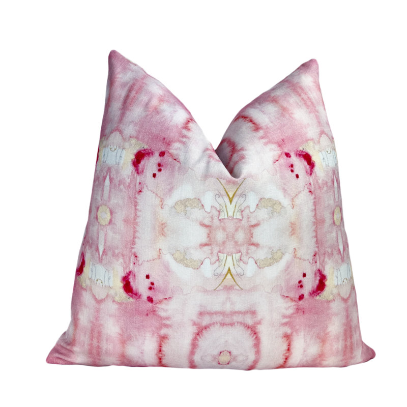 Housse de coussin Kaleidoscope, H 22 po x l 22 po, Rose ombragé