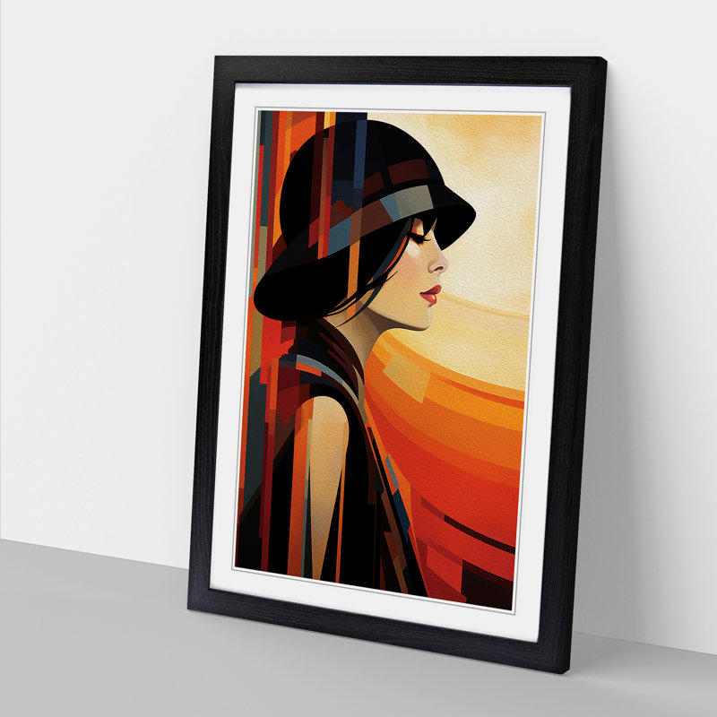 Single Picture Frame Print on Wood, Black Framed, 34cm H x 25cm W