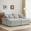 Ensemble de chaise longue double avec repose-pieds réversible-514476