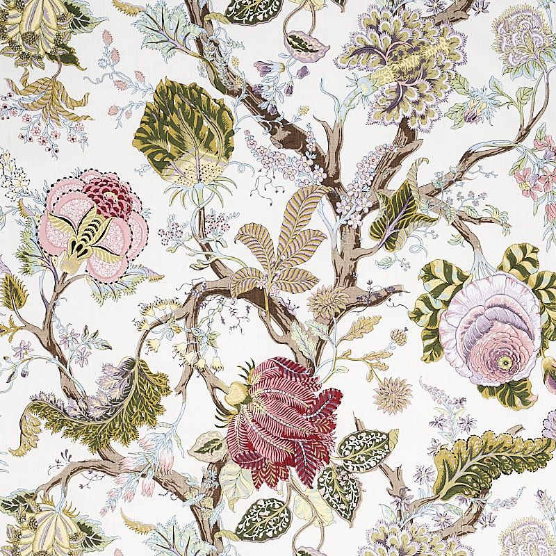 Tissu indien avec arbre, Printemps
