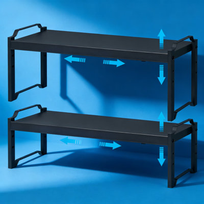 Ensemble de 2 tablettes extensibles et empilables
