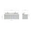 Ensemble de meuble-lavabo double mural 61 po Macmullin Alberson-1150215046-1150215047