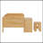 Wooden Daybed With Storage Shelves And Lockers, Multi-Functional Bed With Study Desk And Matching Stool, Natural