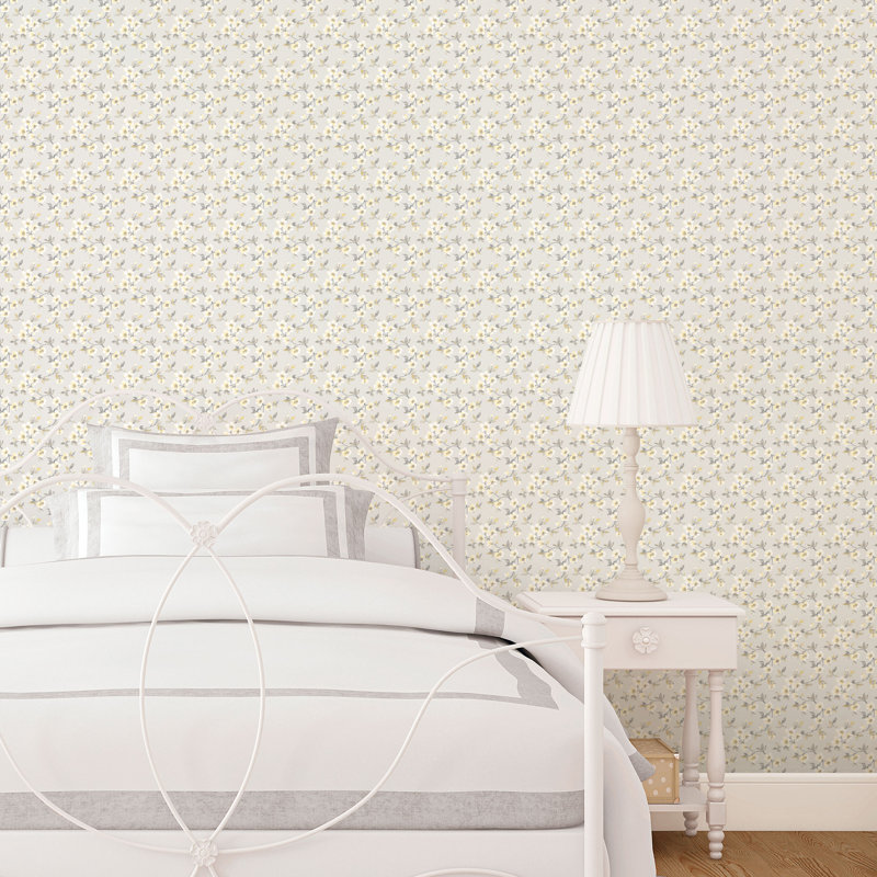 Basso 10m x 53cm Matte Wallpaper Roll, Grey/Yellow