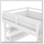 Lit mezzanine simple avec bibliothèques, boîtes, tiroirs et bureau à rangement multiples, conception à profil bas en bois massif, aucun sommier nécessaire