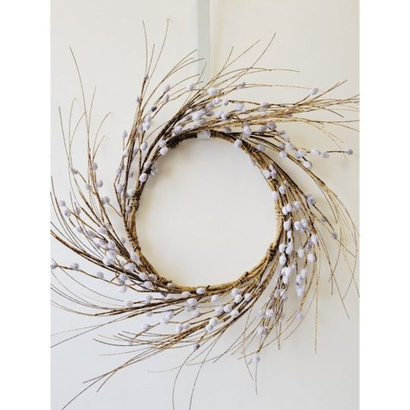 Couronne de saule 24 po, H 24 po x l 24 po x P 2,50 po